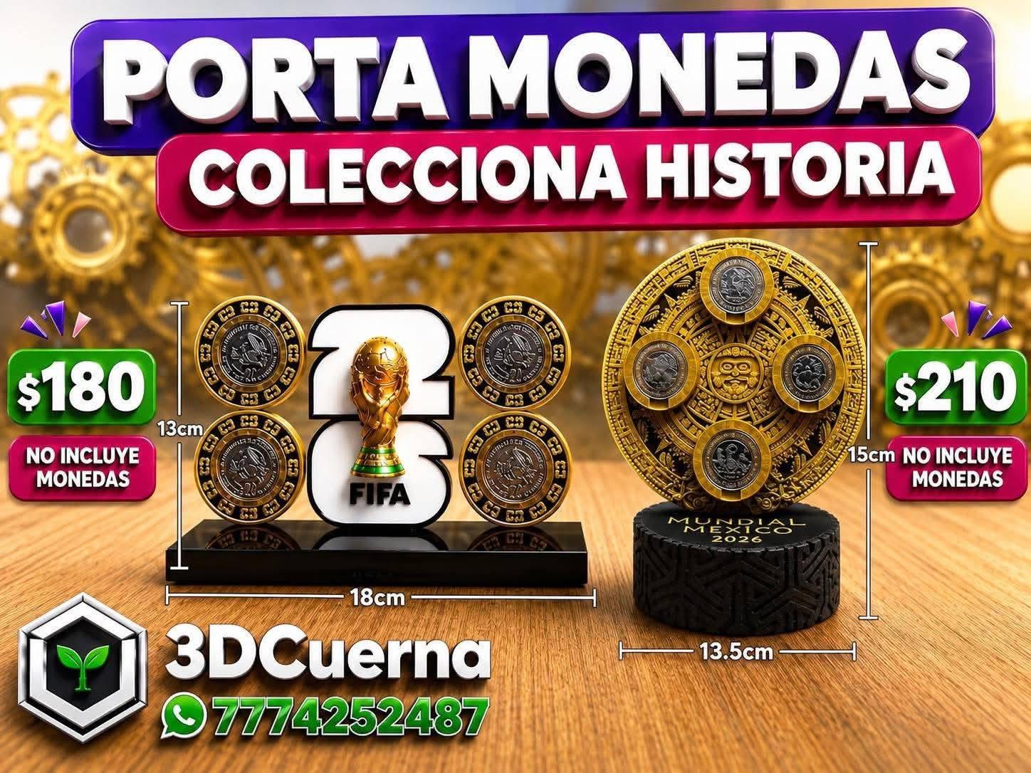 Dos modelos de portamonedas 3D